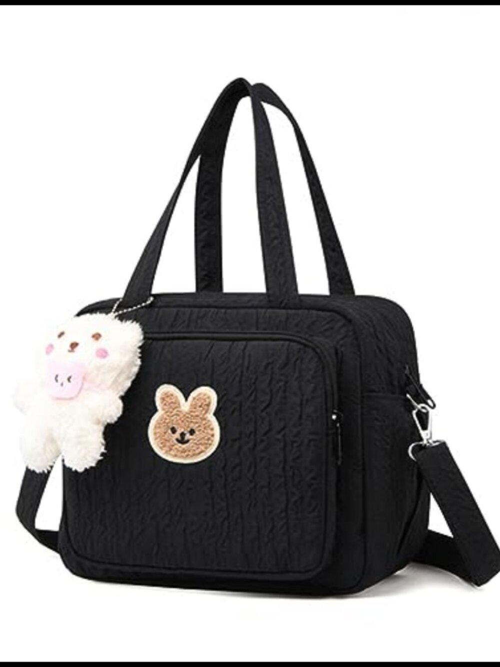 Lushandy Nylon Cotton Diaper Bag Tote Crossbody Travel Baby Bag Small